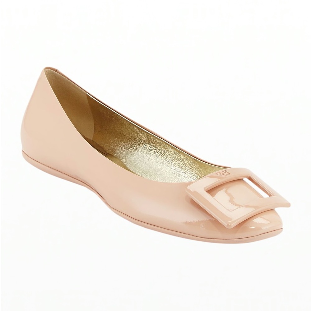 Roger Vivier Gommette Patent Leather Flat, Designer